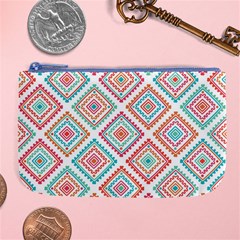 Ethnic Seamless Pattern Tribal Line Print African Mexican Indian Style Large Coin Purse by Vaneshart