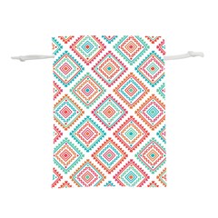 Ethnic Seamless Pattern Tribal Line Print African Mexican Indian Style Lightweight Drawstring Pouch (s)