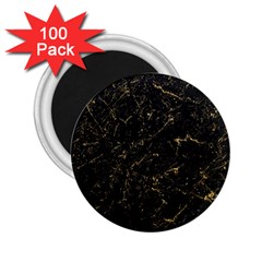 Black Marbled Surface 2 25  Magnets (100 Pack)  by Vaneshart