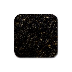 Black Marbled Surface Rubber Square Coaster (4 Pack)  by Vaneshart