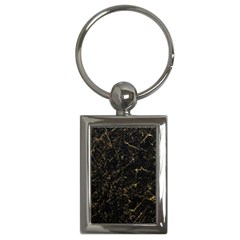 Black Marbled Surface Key Chain (rectangle) by Vaneshart