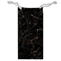 Black Marbled Surface Jewelry Bag by Vaneshart