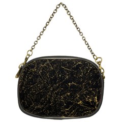 Black Marbled Surface Chain Purse (one Side) by Vaneshart