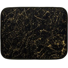 Black Marbled Surface Double Sided Fleece Blanket (mini)  by Vaneshart