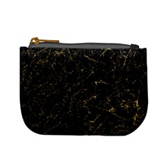 Black Marbled Surface Mini Coin Purse by Vaneshart