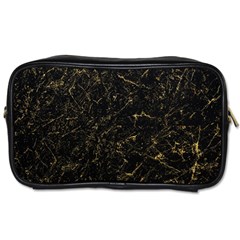 Black Marbled Surface Toiletries Bag (one Side) by Vaneshart