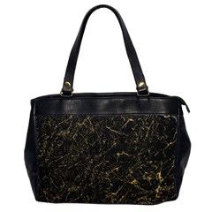 Black Marbled Surface Oversize Office Handbag (2 Sides) by Vaneshart