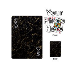 Black Marbled Surface Playing Cards 54 Designs (mini) by Vaneshart