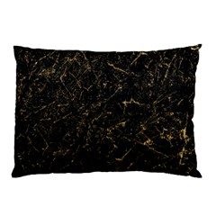 Black Marbled Surface Pillow Case (two Sides) by Vaneshart