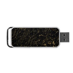 Black Marbled Surface Portable Usb Flash (two Sides) by Vaneshart