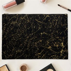 Black Marbled Surface Cosmetic Bag (xxl)