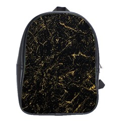 Black Marbled Surface School Bag (xl) by Vaneshart