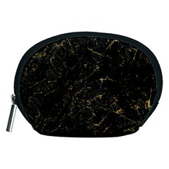 Black Marbled Surface Accessory Pouch (medium) by Vaneshart