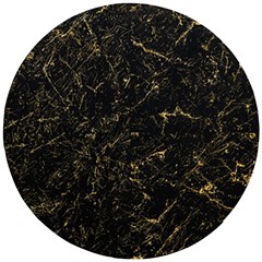 Black Marbled Surface Wooden Puzzle Round