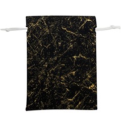 Black Marbled Surface  Lightweight Drawstring Pouch (xl) by Vaneshart