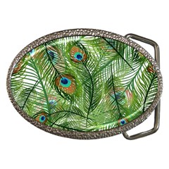 Peacock Feathers Pattern Belt Buckles by Vaneshart