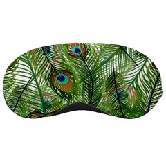 Peacock Feathers Pattern Sleeping Mask by Vaneshart