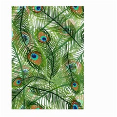 Peacock Feathers Pattern Large Garden Flag (two Sides) by Vaneshart