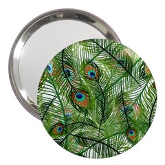 Peacock Feathers Pattern 3  Handbag Mirrors by Vaneshart