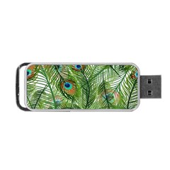 Peacock Feathers Pattern Portable Usb Flash (one Side) by Vaneshart