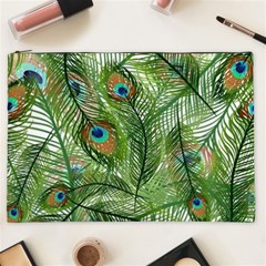 Peacock Feathers Pattern Cosmetic Bag (xxl) by Vaneshart