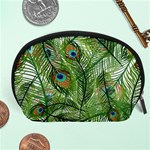 Peacock Feathers Pattern Accessory Pouch (Large) Front