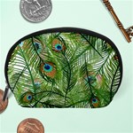 Peacock Feathers Pattern Accessory Pouch (Large) Back