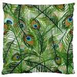 Peacock Feathers Pattern Standard Flano Cushion Case (Two Sides) Front