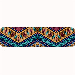 Full Color Pattern With Ethnic Ornaments Large Bar Mats by Vaneshart