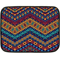 Full Color Pattern With Ethnic Ornaments Double Sided Fleece Blanket (mini)  by Vaneshart