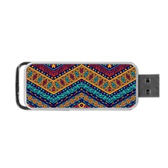 Full Color Pattern With Ethnic Ornaments Portable Usb Flash (two Sides) by Vaneshart