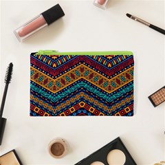 Full Color Pattern With Ethnic Ornaments Cosmetic Bag (xs) by Vaneshart