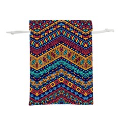 Full Color Pattern With Ethnic Ornaments Lightweight Drawstring Pouch (m) by Vaneshart