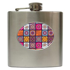 Mandala Pattern Hip Flask (6 Oz) by Vaneshart