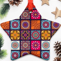 Mandala Pattern Star Ornament (two Sides) by Vaneshart