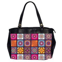 Mandala Pattern Oversize Office Handbag (2 Sides) by Vaneshart