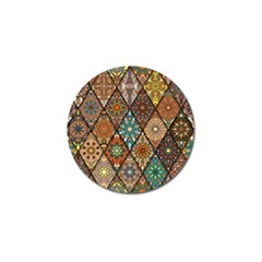 Colorful Vintage Seamless Pattern With Floral Mandala Elements Hand Drawn Background Golf Ball Marker (4 Pack) by Vaneshart