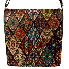 Colorful Vintage Seamless Pattern With Floral Mandala Elements Hand Drawn Background Flap Closure Messenger Bag (s) by Vaneshart