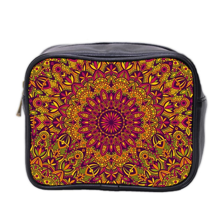 Mandala Vector Tribal Vintage Ethnic Seamless Pattern Print Mini Toiletries Bag (Two Sides)