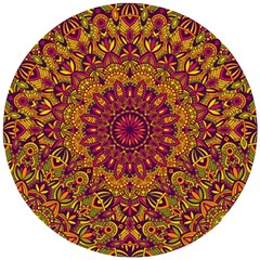 Mandala Vector Tribal Vintage Ethnic Seamless Pattern Print Wooden Puzzle Round