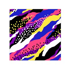 Colorful Abstract Waves Pattern Small Satin Scarf (square) by teeziner