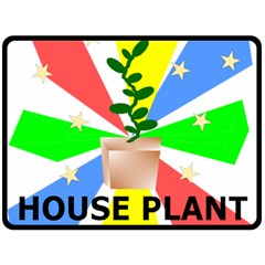 House Plant Fleece Blanket (large)  by okhismakingart