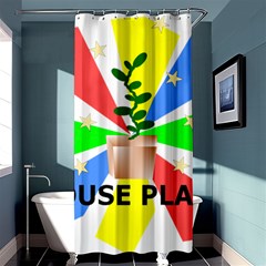 House Plant Shower Curtain 36  X 72  (stall)  by okhismakingart