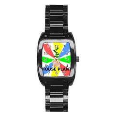 House Plant Stainless Steel Barrel Watch by okhismakingart