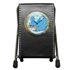 Patokip Pen Holder Desk Clock