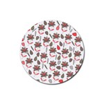 Zappwaits Flowers Rubber Coaster (Round)  Front