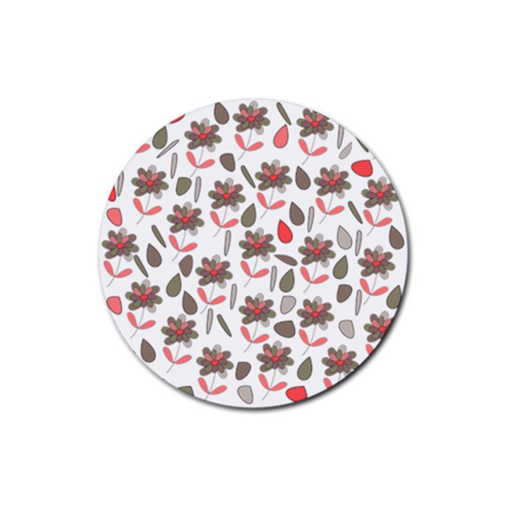 Zappwaits Flowers Rubber Coaster (Round) 