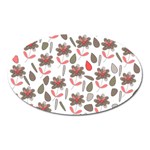 Zappwaits Flowers Oval Magnet Front