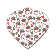 Zappwaits Flowers Dog Tag Heart (two Sides) by zappwaits