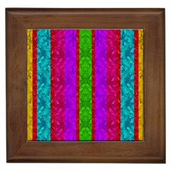 Rose Petals As A Rainbow Of Decorative Colors Framed Tile by pepitasart